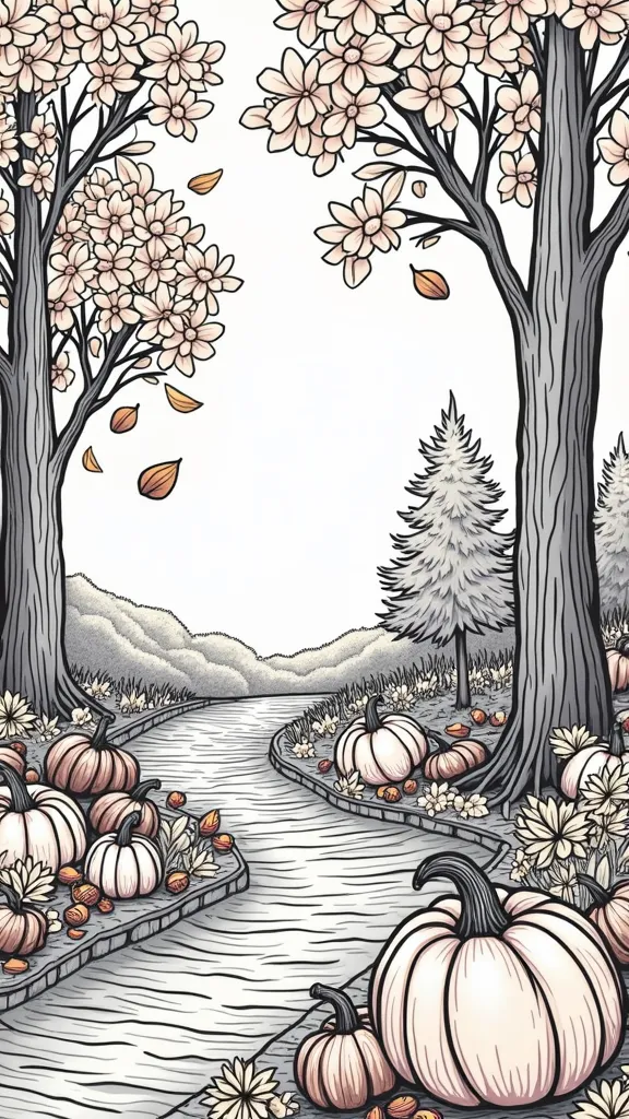 autumn free coloring pages